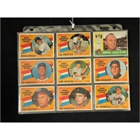 (54) 1960 Topps Baseball Cards With Stars/hof/rc