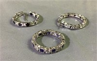 Sterling silver ring and earring set