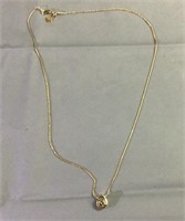 14k Gold necklace and 1carat Diamond Pendant