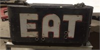 Tin Lighted EAT Restaurant Sign