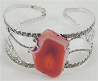 Agate Geode Bangle Bracelet