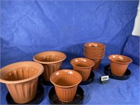 Plant Pot Assortment, 12-5"Diameter, 2-7"Dia,