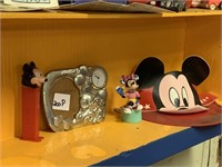 MICKEY CLOCK/PICTURE FRAME, PEZ, HAT