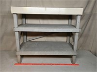Handmade gray wooden shelf