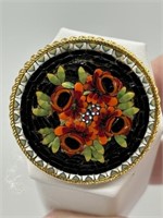 Antique Italian Micro Mosaic GOOD Brooch