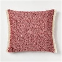 Herringbone Pillow Red/Cream - Threshold 20x20