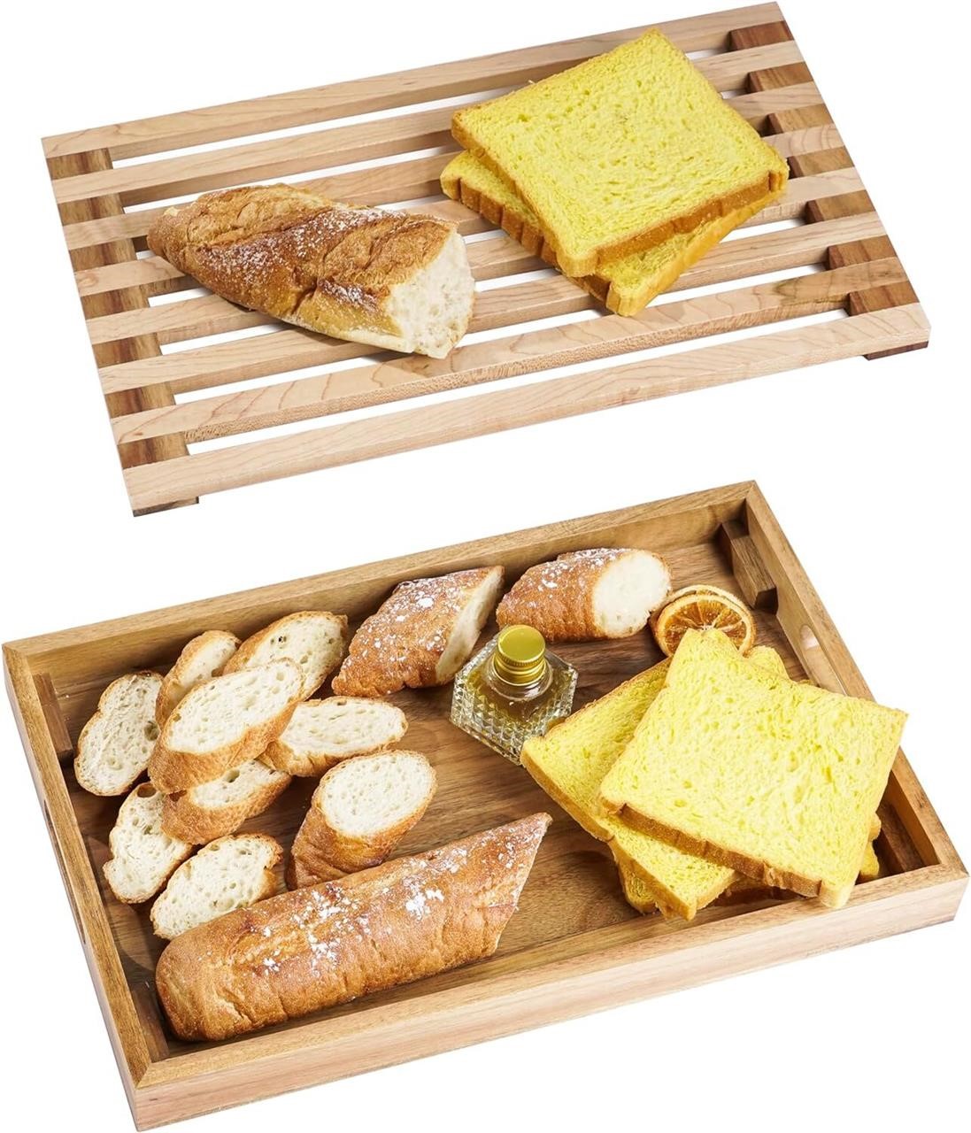Wood Bread Cutting Board  9.53 W x 1.46 H