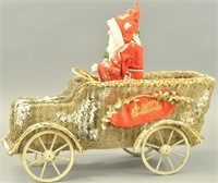 SANTA CLAUS IN STORE DISPLAY AUTOMOBILE