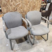 2- Cloth Waiting Room Chairs