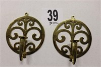 Pair of 7.5x9" Brass Wall Sconces