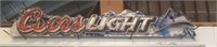COORS LIGHT NEON SHOWS DAMAGE 7 FOOT