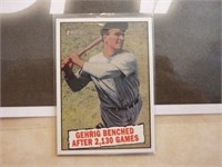 2010 Topps Heritage Lou Gehrig 2,130 Games #405
