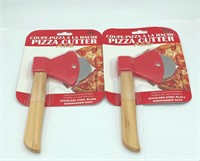 2 Pcs Coupe Pizza Cutter Axe