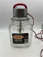 Vintage H & C Coffee jar churn red Bakelite
