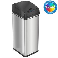 iTouchless 13 Gal. Sensor Trash Can  Steel