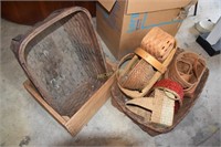 Various Size Baskets, 19th Centtury, 2 Handmade-