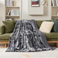 Bedsure Fuzzy Blanket Queen Size - Grey, Soft