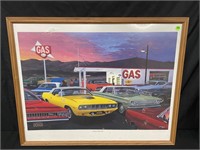 DAVE SNYDER 2000 SIGNED AND FRAMED MOPAR PRINT