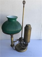 Antique Brass Student Lamp Electrified