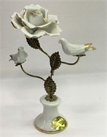 Capodimonte Italy Porcelain Flower & Doves