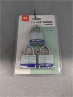 Set of 2 HFT 3Pc 1 1/2" padlocks