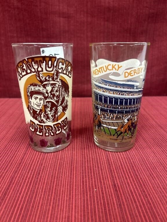 Two Official Kentucky Derby Mint Julep Glasses: