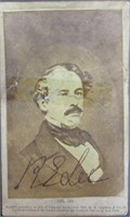 Authentic Robert E. Lee Signed CDV Card