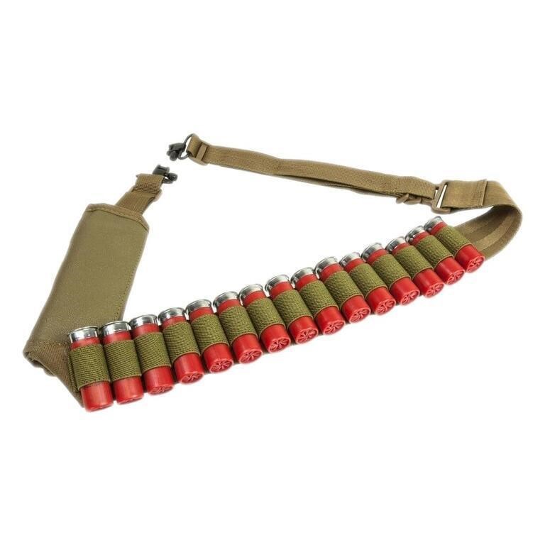 Ncstar Tan Shotgun Bandolier Sling W/ Swivel