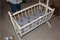 WOOD SWING DOLL CRADLE 39"L X 22"W X 35"H