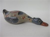 Mexico Hand-Painted Ceramic Duck Figure