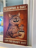 A Coffee A Day Tin Sign