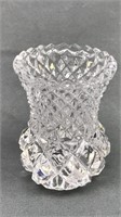 Vintage Small Cut Glass Crystal Bud Vase 4in X