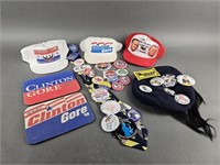 Clinton/Gore '96 Campaign Hats, Buttons & More!