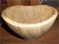 Old Hand Hewn Wooden Bowl