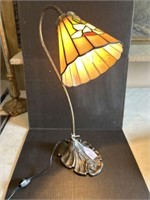 STAINED GLASS TULIP ARM LAMP 18.5 in