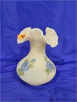 Fluted Hand Painted Vase