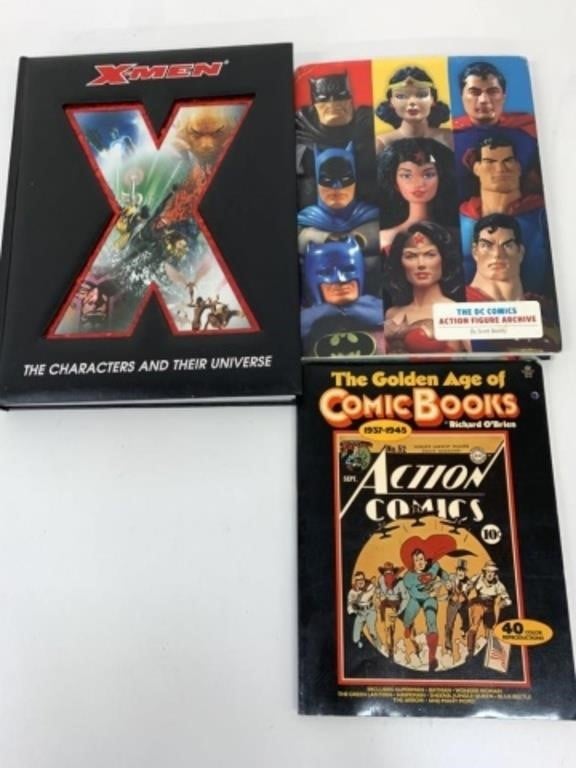X-Men, DC Action Figure Active & Golden Age Books