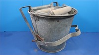 Vintage Galvanized Bucket w/Wringer