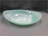 Vintage light green glass dish