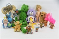 Assortment of Stuffed Animals, Trolls and Dolls