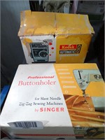 Singer Buttonholer & Kodak 8mm Movie Camera
