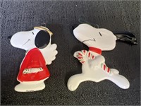 2 Snoopy United Feature Synd. Ornaments