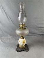 Oil Lamp with Metal Base