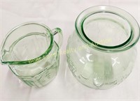 2pc Green Glass