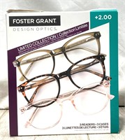 Foster Grant Design Optics Eyewear +2.00