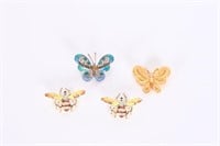 Vintage Butterfly & Bee Pins