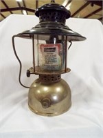 Vintage AKRON Lamp Co Lantern w/Coleman Glass