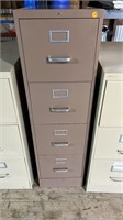 4 Drawer Metal filing cabinet. 15" x 25" x 52"