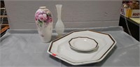 Noritake Vase, Ironstone China Platter & More