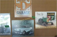 Modern Metal Advertising Signs. Dad's Garage,